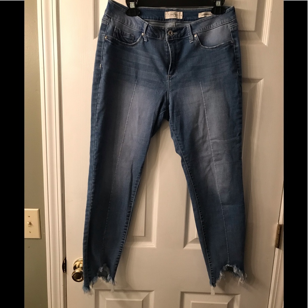 Jessica Simpson shark bite jeans